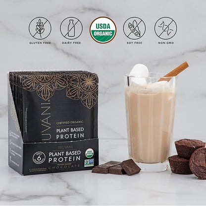 Truvani Vegan Pea Protein Powder | Chocolate | 20g Organic Plant Based Protein | 10 Travel Packets | Keto | Gluten & Dairy Free | Low Carb | No Added Sugar
