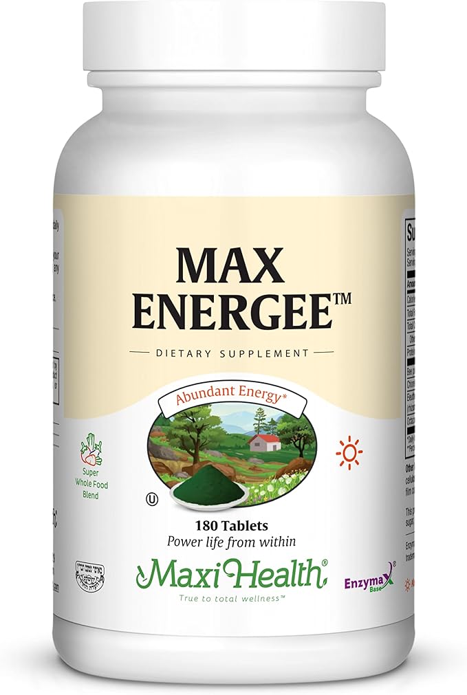 Maxi Health Max Energee - Natural Energy and Stamina Booster - 180 Tablets - Kosher