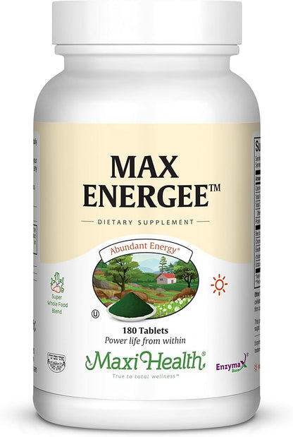 Maxi Health Max Energee - Natural Energy and Stamina Booster - 180 Tablets - Kosher