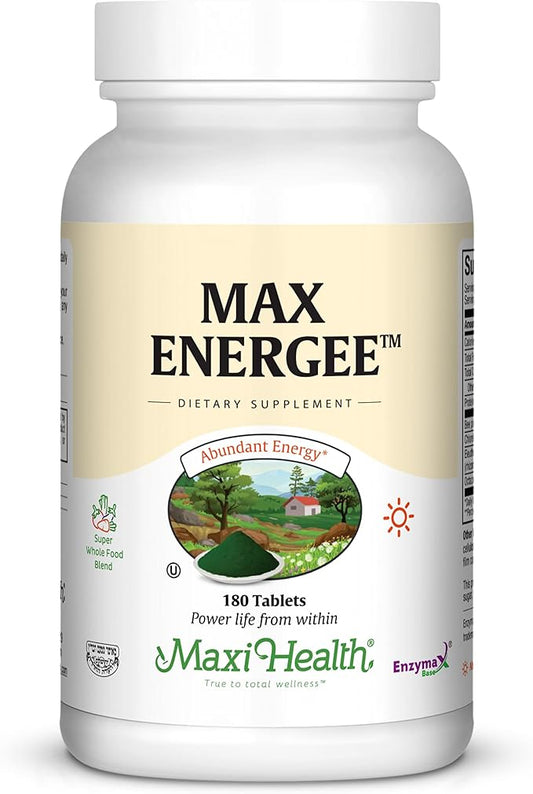 Maxi Health Max Energee - Natural Energy and Stamina Booster - 180 Tablets - Kosher
