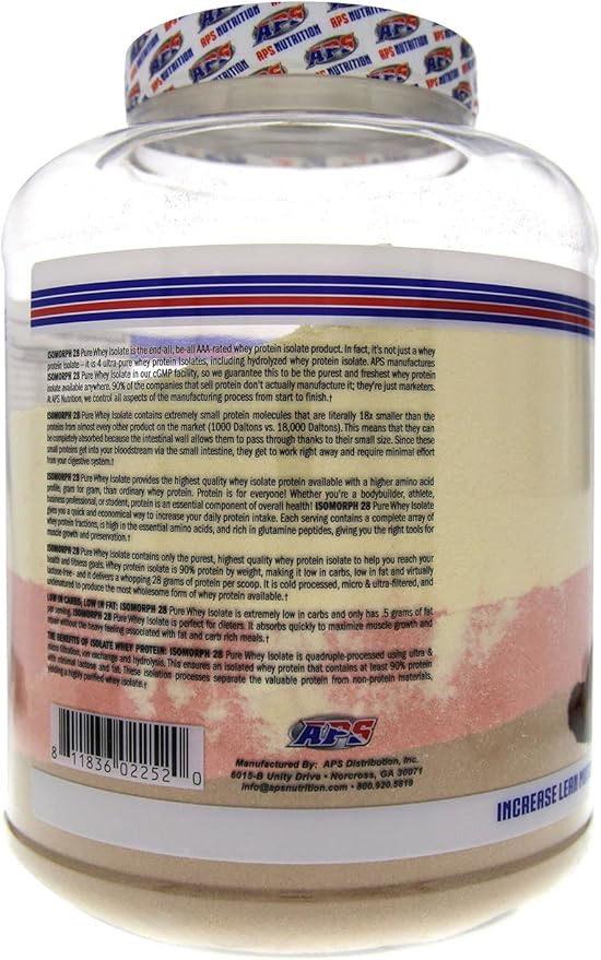 APS Nutrition Isomorph Protein Powder Supplement | Whey Protein Isolate | Ultra- Filtered | 28g Protein | Neapolitan Ice Cream, 5 Pound (Pack of 1)