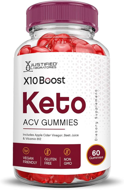 X10 Boost Keto ACV Gummies Advanced Formula 1000MG X 10 Boost Keto Gummies Apple Cider Vinegar Boost Formulated with Pomegranate Beet Juice Powder B12 Vegan Non GMO 60 Gummys