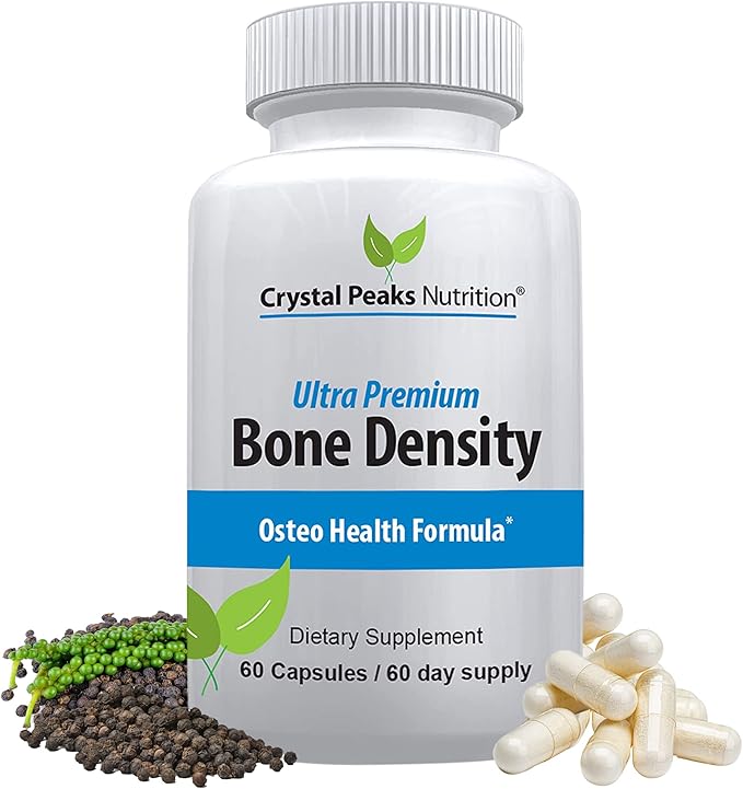 Ultra Premium Bone Formula - Calcium Carbonate w/Vitamin K2 & D3 - Calcium Supplements for Bones - Promotes Bone Strength so You can Stay Active - 60 Capsules, 60-Day Supply