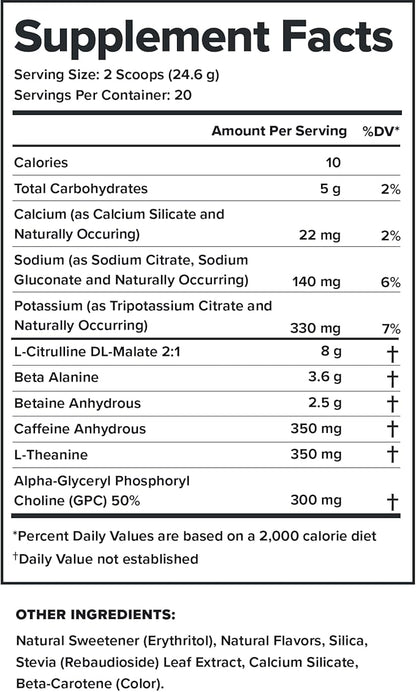 LEGION - All Natural Nitric Oxide Preworkout Drink to Boost Energy, Creatine Free, Naturally Sweetened, Beta Alanine, Citrulline, Alpha GPC (Pina Colada)
