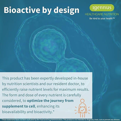 Methylated Men's Multivitamin, MTHFR Supplement with Active B-Vitamins, High Strength 2 a Day Multivitamin for Sustained Release, Added Lycopene, Clean Label, Non-GMO & Vegan 60 Tablets, by Igennus x6