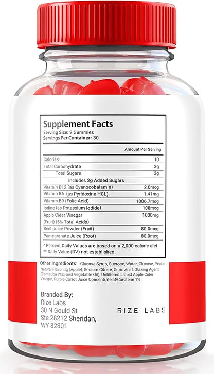 Keto Bites ACV Gummies for Advanced Weight Loss, All Natural Apple Cider Vinegar Supplement (120 Gummies)