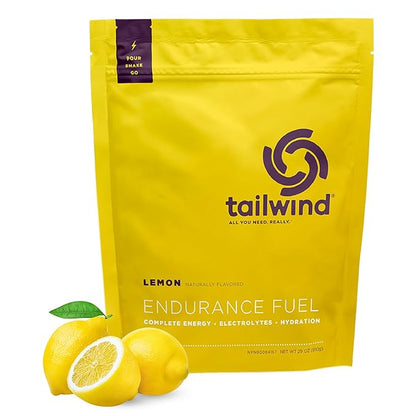 Tailwind Nutrition Endurance Fuel, Electrolyte & Hydration Sports Drink Mix Powder, Gluten-Free, Vegan, Lemon, 30 Servings