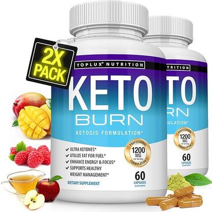 Keto Burn Pills Ketosis - 1200 Mg Ultra Advanced Natural Ketogenic Using Ketone Diet Support Energy Focus Men Women 60 Capsules