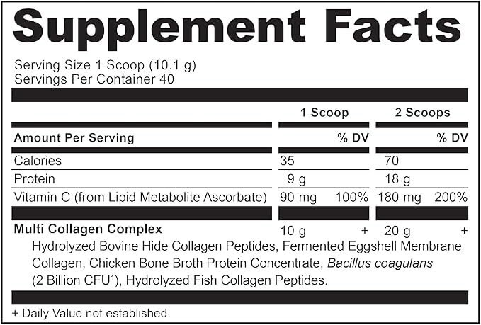 Ancient Nutrition Collagen Powder Protein with Probiotics, Multi Collagen Protein with Vitamin C, Hydrolyzed Collagen Peptides Supports Skin and Nails, Gut Health (40 Servings, Unflavored)