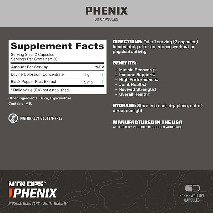 MTN OPS Phenix Performance Post-Workout Muscle Recovery Supplement - 30 Servings