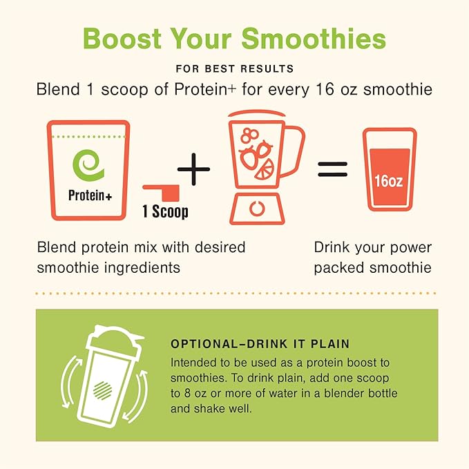 Blenditup Protein + Smoothie Mix Organic (24oz.) 100% Vegan, Gluten Free