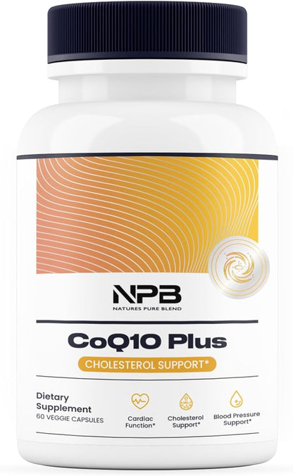 Nature's Pure Blend - COQ10 Plus: COQ10 Nutritional Supplements - Heart Health - Blood Pressure Support - Energy - Antioxidant - Circulation, Immune Support