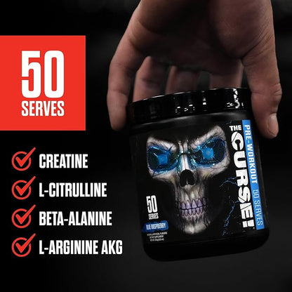 JNX SPORTS The Curse! Pre Workout Powder - Orange Mango 50 Servings | Preworkout: Boost Strength, Energy + Focus for Men & Women | Caffeine, Beta-Alanine, Creatine & L-Citrulline