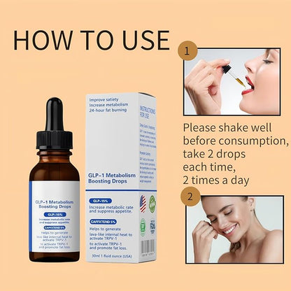 Glp-1 Supplement Drops, Fast and Easy to Use, Appetite & Weight -(2pcs)