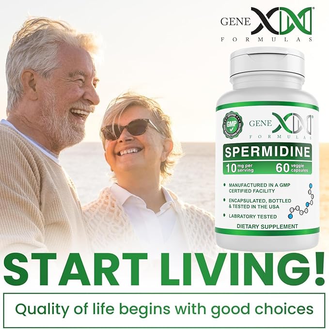 Genex Formulas 10mg Spermidine Supplement for Healthy Aging & Cell Renewal - Vegan, Non-GMO, Gluten-Free (3 Pack)