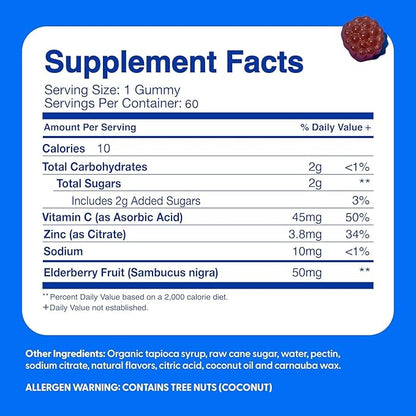 Feel Great Kids Elderberry Gummies with Zinc and Vitamin C | Kids Immune Support Sambucus Elderberry Gummies | Berry Flavored Vegan Kids Multivitamins | 60 Day Supply