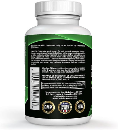 Halalways Kids Daily Gummy Halal Certified Multivitamin for Kids, Vitamin C, D3 and Much More for Immune Support Cherry, Strawberry, Orange Flavors Certified Halal Supplement