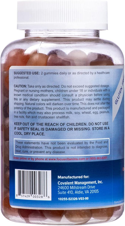 Focus Multivitamin Gummies | Flavored Vitamin Supplement | Boost Energy Levels | Support Overall Health | Daily Dietary Vitamin | 90 Ct, 45 Day Supply