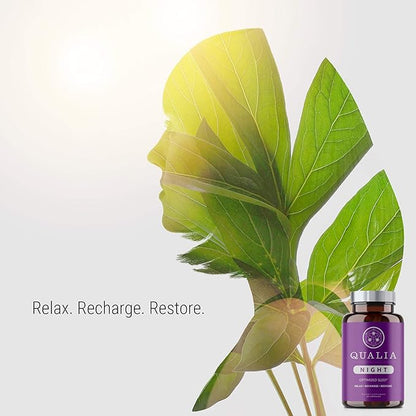 NEUROHACKER COLLECTIVE Qualia Night Sleep Aid | Non-Habit Forming | Science-Backed Supplement for Deep Refreshing Sleep | Melatonin-Free, Vegan, Non-GMO, Gluten-Free 80 Count | (1 Month Supply)