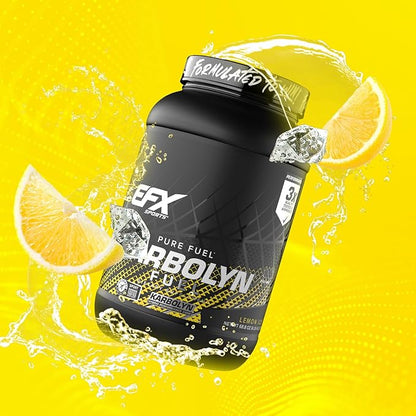 EFX Sports Karbolyn Fuel | Fast-Absorbing Carbohydrate Powder | Carb Load, Sustained Energy, Quick Recovery | Stimulant Free | 36 Servings (Lemon Ice)