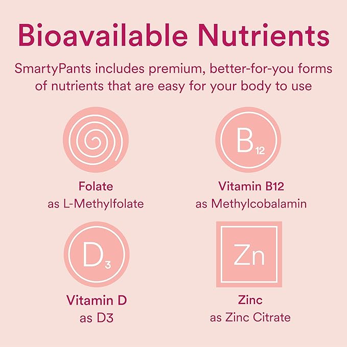 SmartyPants Women's Multivitamin Gummies: Omega 3 Fish Oil (EPA/DHA), Methylfolate, CoQ10, Vitamin D3, C, Vitamin B12, B6, Vitamin A, K & Zinc, Gluten Free, 240 Count (40 Day Supply)