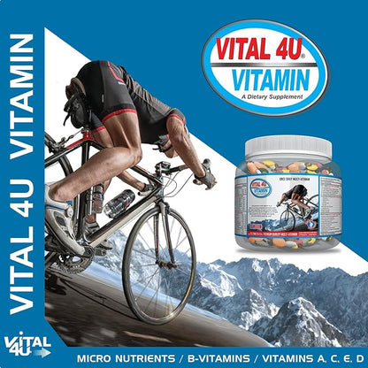 VITAL 4U® Vitamin - Premium Multivitamin for Men and Women | Supports Immune System, Energy, Heart Health, and Body Functions Plus Sports Nutrition with Joint Support - 30 Servings