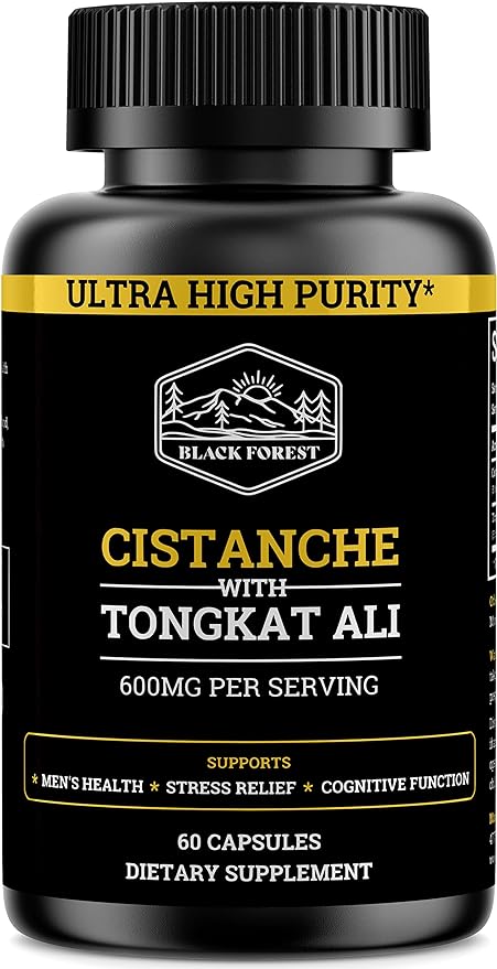 Cistanche Tubulosa 200mg & Tongkat Ali 400mg (Max Purity) 2 Month Supply (50% Echinacoside + 10% Acetoside with Tongkat Ali for Men 200:1 (Longjack) Eurycoma Longifolia) similar to Fadogia Agrestis