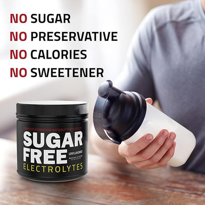 – Rapid Hydration Powder, Zero Calorie, Essential Raw Electrolytes Blend, Keto Friendly with No Sugar, Raw Electrolyte Powder (Unflavored)