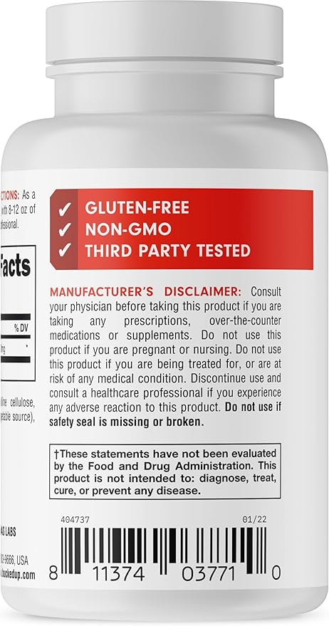 Bucked Up Acetyl L-Carnitine 1000mg Per Serving, Supports Brain Function Essentials (60 Servings, 120 Capsules)