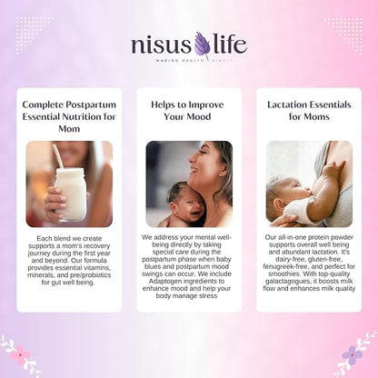 Postpartum & Lactation Journey Protein Powder (16.35 oz, Cinnamon Bun)