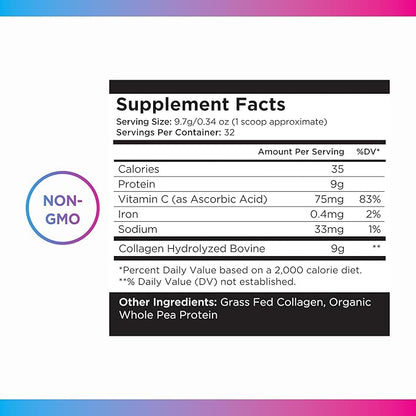 Livingood Daily Collagen Powder for Women & Men (Unflavored) - Grass-Fed Hydrolyzed Collagen Peptide - Complete Protein & Amino Acids for Healthy Hair, Skin & Nails - Keto, Gluten Free - 30 Servings