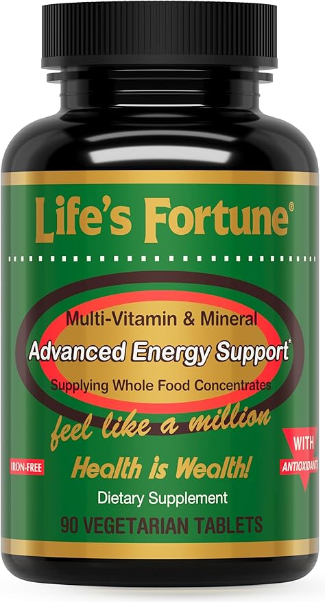 Life's Fortune Multivitamin All Natural Energy Source Supplying Whole Food Concentrates, Antioxidants, Amino Acids, Enzymes, Trace Minerals & More (90 Count (Pack of 1))