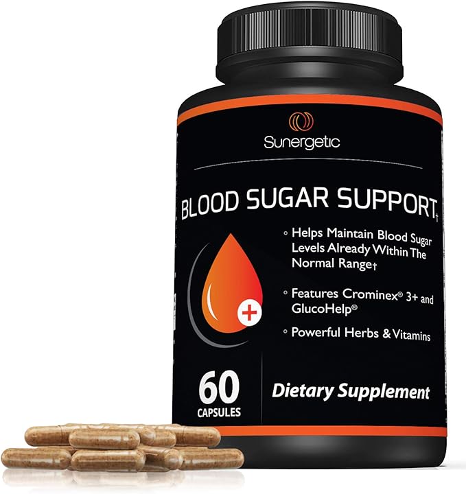 Premium Blood Sugar Support Supplement–Supports Healthy Blood Sugar Levels Already Within Normal Range – Includes Bitter Melon Extract, Vanadium, Chromium, Cinnamon, & Alpha Lipoic Acid-60 Capsules