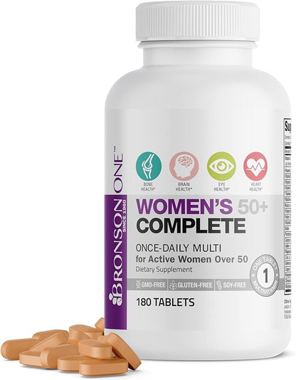 Bronson ONE Daily Women’s 50+ Complete Multivitamin Multimineral, 180 Tablets