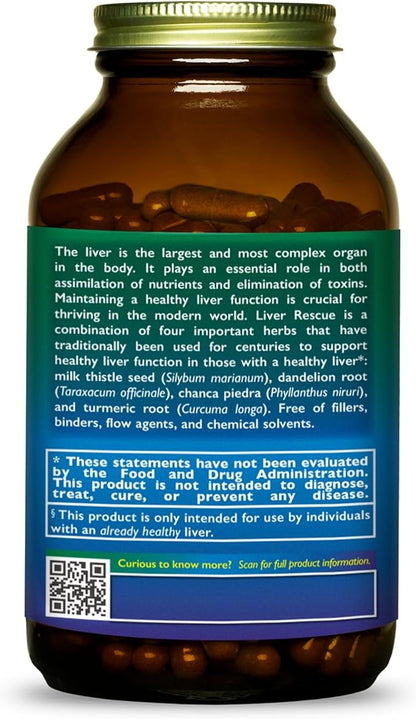 HealthForce SuperFoods Liver Rescue - Natural Liver Cleanse - Liver Health Formula with Milk Thistle & Dandelion Root - Gluten-Free & Vegan - 360 Capsules