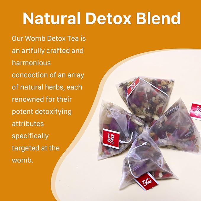 Auranic Natural Womb Detox Tea, Uterus Cleansing Detox Tea for Women to Get Pregnant Fast Fertility Tea, Herbal Fibroid Tea for Relieve Menstrual & Period Cramps, Uterus Cleanse Woman Health Care