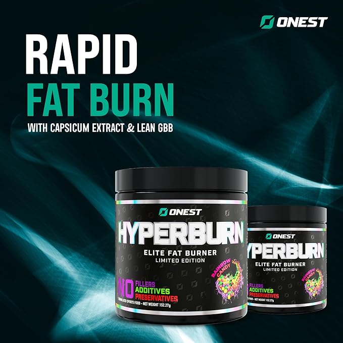 ONEST Hyperburn Thermogenic Powder – 153g (30 Servings) Enhanced Energy Boost & Performance Support Supplement, Sports Nutrition Protein Powder