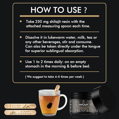 Shilajit Resin with Fulvic Acid & Trace Minerals, Original Siberian Pure Shilajit with 85+ Humic Acid Supplement, Support Metabolism & Immune System - 100 Serving / 50g (2 Pack), Gel