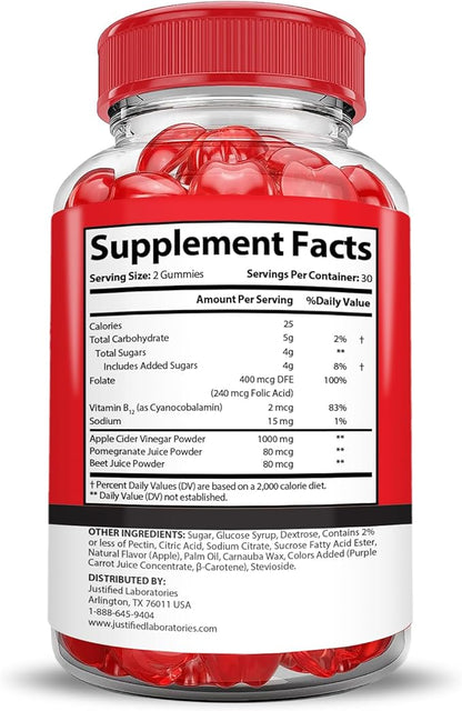 (5 Pack) Keto Crave Keto ACV Gummies Advanced Formula 1000MG Keto Crave Keto Gummies Apple Cider Vinegar Formulated with Pomegranate Beet Juice Powder B12 Vegan Non GMO 600 Gummys