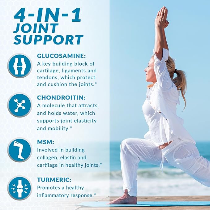 Glucosamine Chondroitin, MSM & Turmeric Dietary Supplement - 248 Capsules