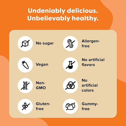 Renzo's Bright & Brainy Vitamin B6 - Dissolving Kids Vitamin B6-60 Sugar-Free Melty Tabs, Oh Oh Oh Orange Flavored