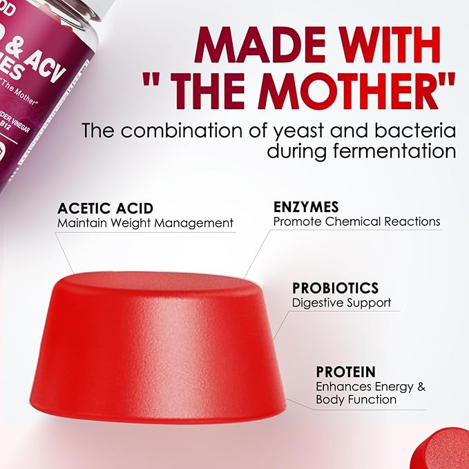 Keto ACV Gummies Advanced Weight - L0ss-,- Keto Gummy Supplement for Women and Men, with 1500MG Apple Cider Vinegar & Vitamin B12, Vegan & Non-GMO, Detox & Cleanse, Low-Carb, 60 Count