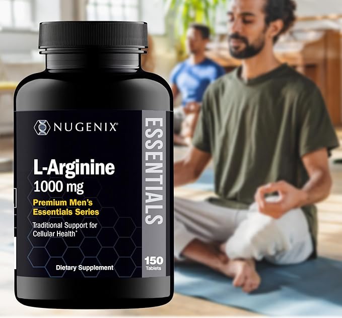 Nugenix Essentials L-Arginine Amino Acid Supplement, 1000 mg, 150 Tablets