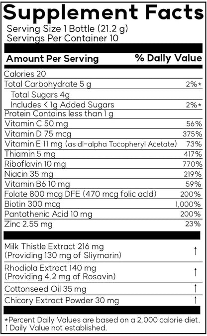 Optima Vital - Milk Thistle (Silymarin 130mg) for Liver Health, Liver Supplement, Stress Relief & Immune Support, with Vitamins B, C, D, E & Rhodiola, 10-Day Supply