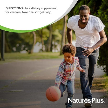 Natures Plus Childrens Vita-Gels - 90 Easy to Swallow Softgels - Natural Orange Flavor - Childrens Multivitamin & Mineral Supplement for Health, Energy - Gluten-Free - 90 Servings