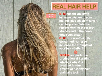 Sufficient-C Abundant-B High-Dose Methyl B-12 and Biotin Pink Lemonade Energy Drink Mix Solution - Flavor w/Function in Each Refreshing sip!