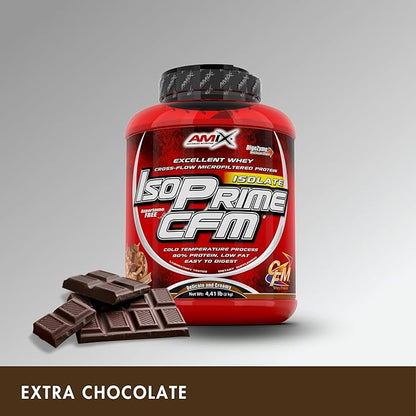 Amix - Isolated Protein, Isoprime CFM, Whey Protein Isolate, Helps Muscle Recovery, High Purity Whey Protein - 4.4 Pound - Chocolate Flavor