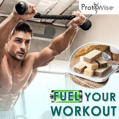 ProtiWise High Protein Wafers | Chocolate | 15g Protein Per Serving, Low Carb, Low Sugar, High Fiber Snack | Gluten-Free, Keto-Friendly Diet for Hunger Control & Weight Loss | 5/Box