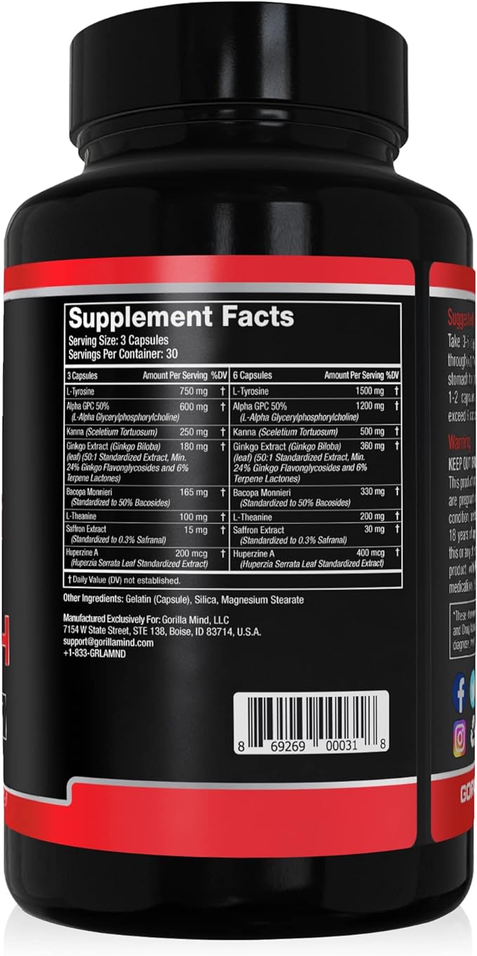 Gorilla Mind Smooth - 90 Capsules